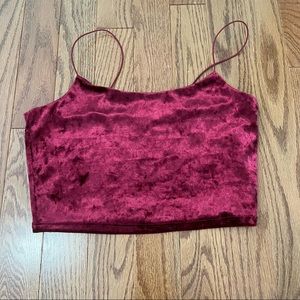 Velvet crop top